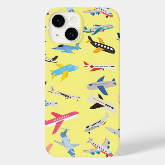 Coques Case-Mate iPhone Avions en Jaune (Verso)