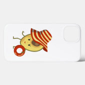 Coques Case-Mate iPhone Avocado beach girl avec casquette de soleil et ann (Verso (horizontal))