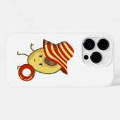 Coques Case-Mate iPhone Avocado beach girl avec casquette de soleil et ann (Verso (horizontal))