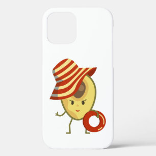 Case-Mate iPhone Case Avocado beach girl avec casquette de soleil et ann