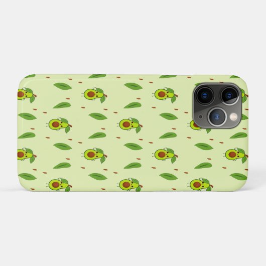 Coques Case-Mate iPhone Avocat Cute kawaii vert (Dos (Horizontal))
