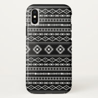 Aztec blanc gris noir Motifs mélangés Motif