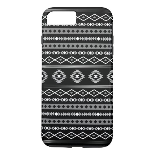 Coques Case-Mate iPhone Aztec blanc gris noir Motifs mélangés Motif (Dos)