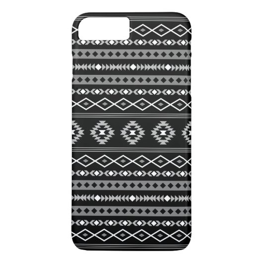 Coques Case-Mate iPhone Aztec blanc gris noir Motifs mélangés Motif (Dos)