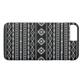 Coques Case-Mate iPhone Aztec blanc gris noir Motifs mélangés Motif (Dos (Horizontal))