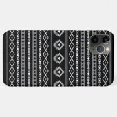 Coques Case-Mate iPhone Aztec blanc gris noir Motifs mélangés Motif (Dos (Horizontal))