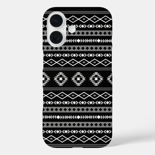 Coques Case-Mate iPhone Aztec blanc gris noir Motifs mélangés Motif (Verso)
