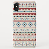 Coques Case-Mate iPhone Aztec Blue Red Black Cream Mixte Motifs Motif (Dos)