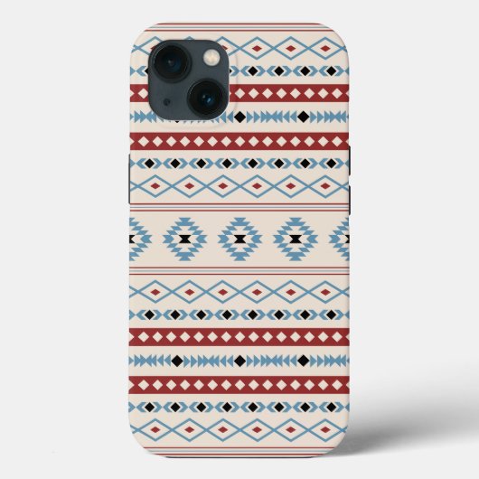 Coques Case-Mate iPhone Aztec Blue Red Black Cream Mixte Motifs Motif (Verso)