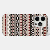 Coques Case-Mate iPhone Aztec Essence II Ptn noir blanc gris rouge (Verso (horizontal))