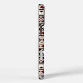 Coques Case-Mate iPhone Aztec Essence II Ptn noir blanc gris rouge (Verso / Droite)