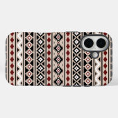 Coques Case-Mate iPhone Aztec Essence II Ptn noir blanc gris rouge (Verso (horizontal))