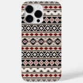 Coques Case-Mate iPhone Aztec Essence II Ptn noir blanc gris rouge (Verso)