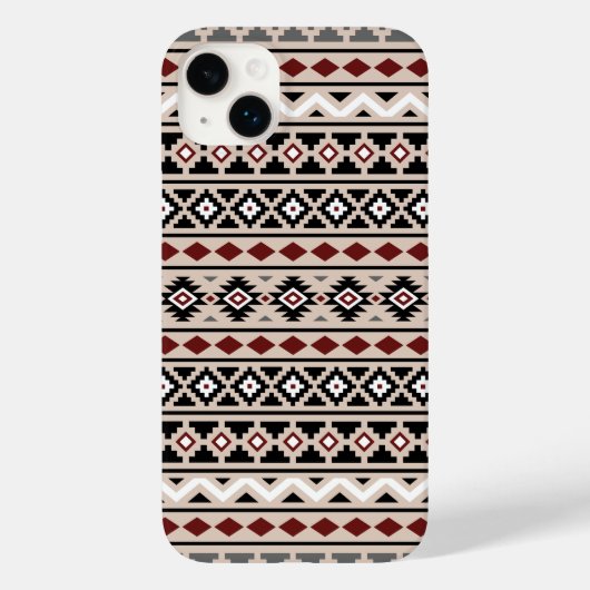 Coques Case-Mate iPhone Aztec Essence II Ptn noir blanc gris rouge (Verso)