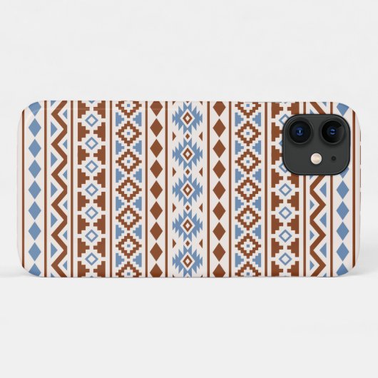 Coques Case-Mate iPhone Aztec Essence Pattern II Rust Blue Cream (Dos (Horizontal))