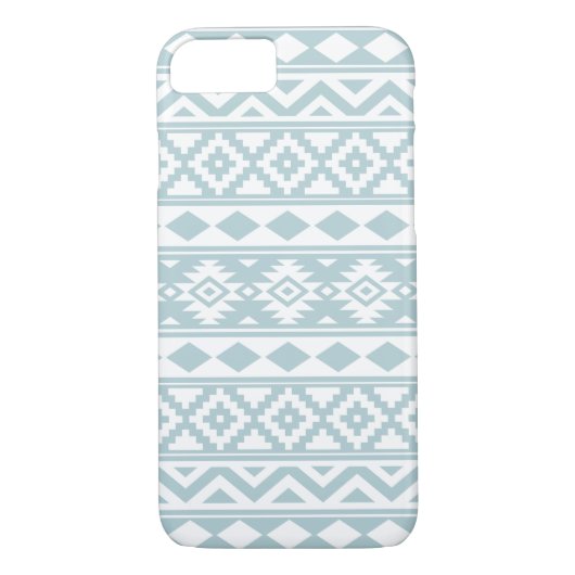 Coques Case-Mate iPhone Aztec Essence Ptn III b Canard Oeuf Bleu & Blanc (Dos)