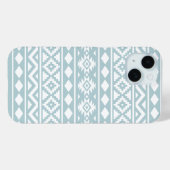 Coques Case-Mate iPhone Aztec Essence Ptn III Blanc sur Canard Oeuf Bleu (Verso (horizontal))