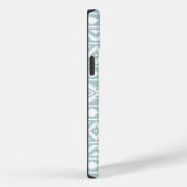 Coques Case-Mate iPhone Aztec Essence Ptn III Blanc sur Canard Oeuf Bleu (Verso / Droite)