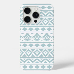Coque iPhone 15 Pro Aztec Essence Ptn III Canard Bleu oeuf Blanc