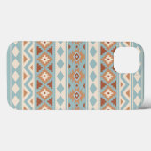Coques Case-Mate iPhone Aztec Essence Ptn IIIb Blue Cream Terracottas (Verso (horizontal))