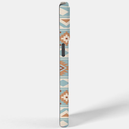 Coques Case-Mate iPhone Aztec Essence Ptn IIIb Blue Cream Terracottas (Verso / Droite)