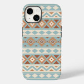 Coques Case-Mate iPhone Aztec Essence Ptn IIIb Blue Cream Terracottas (Verso)