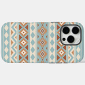 Coques Case-Mate iPhone Aztec Essence Ptn IIIb Blue Cream Terracottas (Verso (horizontal))