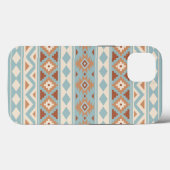 Coques Case-Mate iPhone Aztec Essence Ptn IIIb Blue Cream Terracottas (Verso (horizontal))