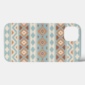 Coques Case-Mate iPhone Aztec Essence Ptn IIIb Blue Cream Terracottas (Verso (horizontal))