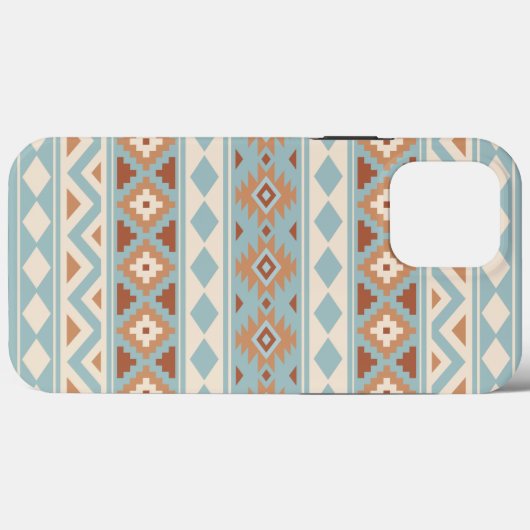 Coques Case-Mate iPhone Aztec Essence Ptn IIIb Blue Cream Terracottas (Verso (horizontal))