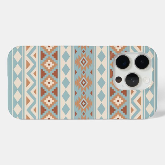 Coques Case-Mate iPhone Aztec Essence Ptn IIIb Blue Cream Terracottas (Verso (horizontal))