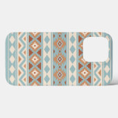 Coques Case-Mate iPhone Aztec Essence Ptn IIIb Blue Cream Terracottas (Verso (horizontal))
