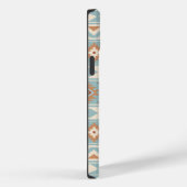 Coques Case-Mate iPhone Aztec Essence Ptn IIIb Blue Cream Terracottas (Verso / Droite)