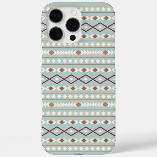 Coques Case-Mate iPhone Aztec Formes Motif Rusts Crème Turquoise-Bleu (Verso)