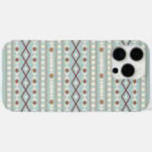 Coques Case-Mate iPhone Aztec Formes Motif Rusts Crème Turquoise-Bleu (Verso (horizontal))