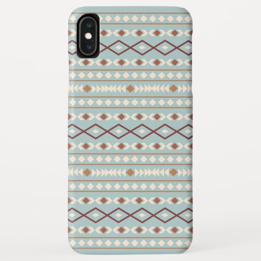 Coques Case-Mate iPhone Aztec Formes Motif Rusts Crème Turquoise-Bleu (Dos)