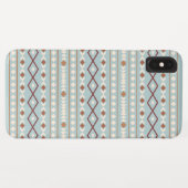 Coques Case-Mate iPhone Aztec Formes Motif Rusts Crème Turquoise-Bleu (Dos (Horizontal))