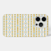 Coques Case-Mate iPhone Aztec Formes Motif Turquoise Gold Cream (Verso (horizontal))