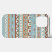 Coques Case-Mate iPhone Aztec Influence Motif Crème Bleue Terracottas (Verso (horizontal))