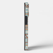 Coques Case-Mate iPhone Aztec Influence Motif Crème Bleue Terracottas (Verso / Droite)