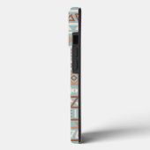 Coques Case-Mate iPhone Aztec Influence Motif Crème Bleue Terracottas (Verso / Gauche)