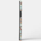 Coques Case-Mate iPhone Aztec Influence Motif Crème Bleue Terracottas (Verso / Droite)