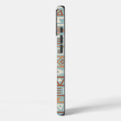 Coques Case-Mate iPhone Aztec Influence Motif Crème Bleue Terracottas (Verso / Gauche)