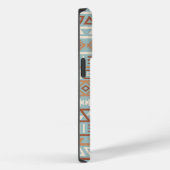 Coques Case-Mate iPhone Aztec Influence Motif Crème Bleue Terracottas (Verso / Droite)