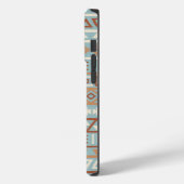 Coques Case-Mate iPhone Aztec Influence Motif Crème Bleue Terracottas (Verso / Gauche)