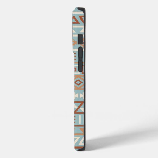 Coques Case-Mate iPhone Aztec Influence Motif Crème Bleue Terracottas (Verso / Gauche)