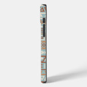 Coques Case-Mate iPhone Aztec Influence Motif Crème Bleue Terracottas (Verso / Gauche)