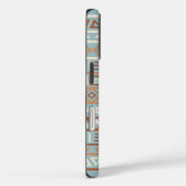 Coques Case-Mate iPhone Aztec Influence Motif Crème Bleue Terracottas (Verso / Droite)