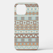 Coques Case-Mate iPhone Aztec Influence Motif Crème Bleue Terracottas (Verso)