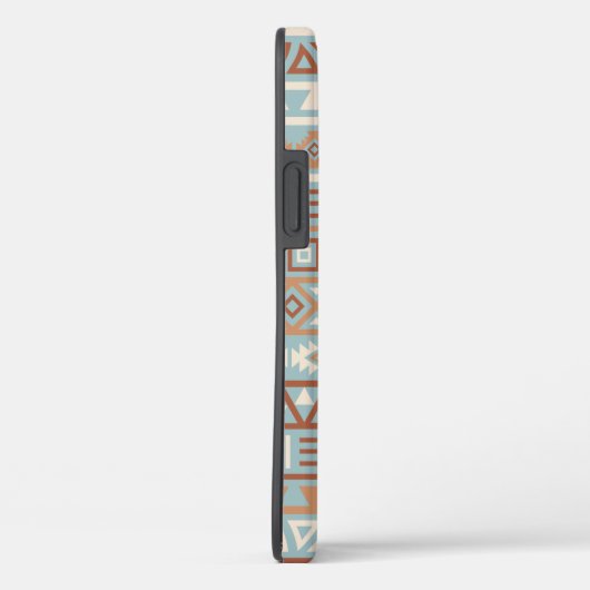 Coques Case-Mate iPhone Aztec Influence Motif Crème Bleue Terracottas (Verso / Droite)